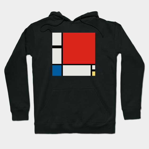 Composition II in Red, Blue, and Yellow - Digital Version Hoodie by warishellstore